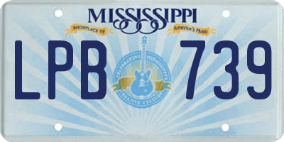 MS license plate LPB739