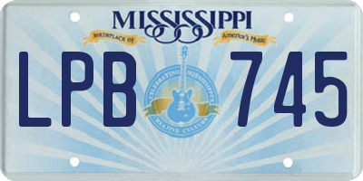 MS license plate LPB745