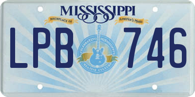 MS license plate LPB746