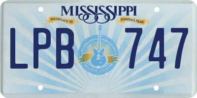 MS license plate LPB747