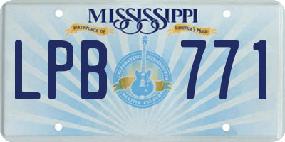 MS license plate LPB771
