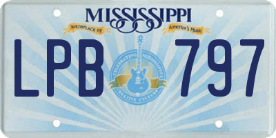MS license plate LPB797