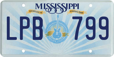 MS license plate LPB799