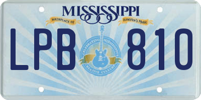 MS license plate LPB810