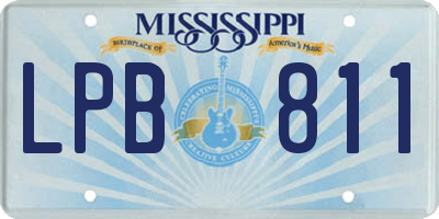 MS license plate LPB811