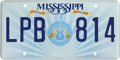 MS license plate LPB814