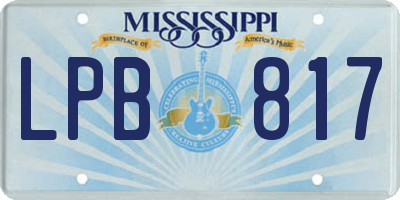 MS license plate LPB817