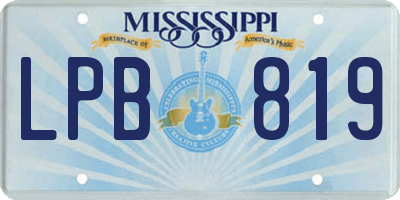 MS license plate LPB819