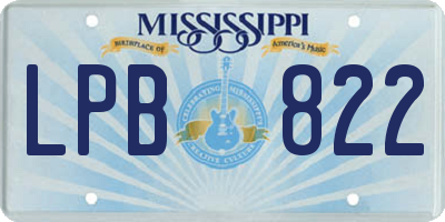 MS license plate LPB822