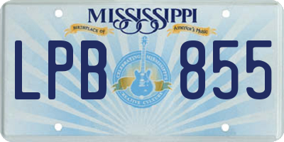 MS license plate LPB855