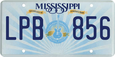 MS license plate LPB856