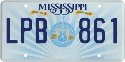 MS license plate LPB861