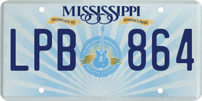 MS license plate LPB864