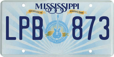MS license plate LPB873