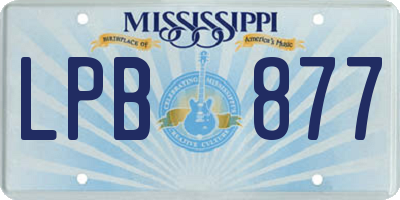 MS license plate LPB877