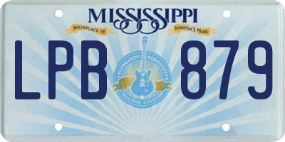 MS license plate LPB879