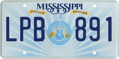 MS license plate LPB891
