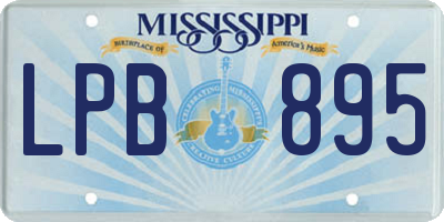 MS license plate LPB895