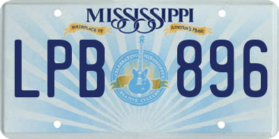 MS license plate LPB896