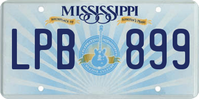 MS license plate LPB899