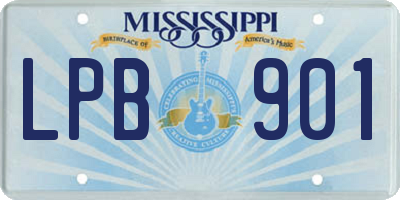 MS license plate LPB901