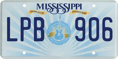 MS license plate LPB906