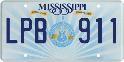MS license plate LPB911