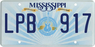 MS license plate LPB917