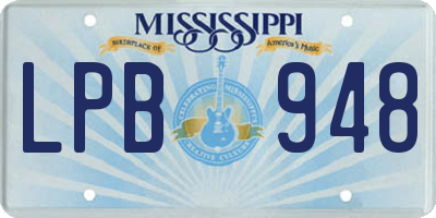 MS license plate LPB948