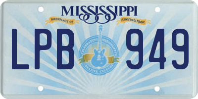 MS license plate LPB949