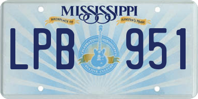 MS license plate LPB951