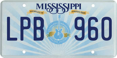 MS license plate LPB960