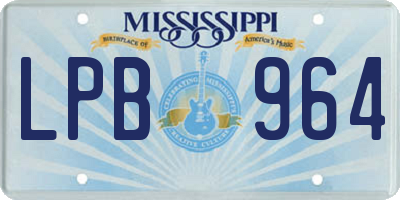 MS license plate LPB964