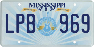 MS license plate LPB969