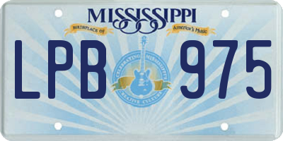 MS license plate LPB975