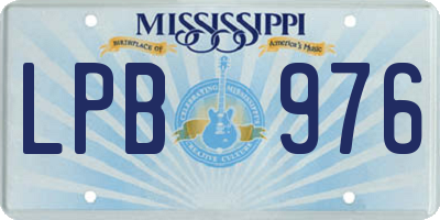 MS license plate LPB976