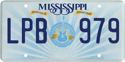MS license plate LPB979