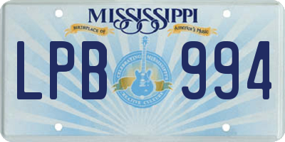 MS license plate LPB994