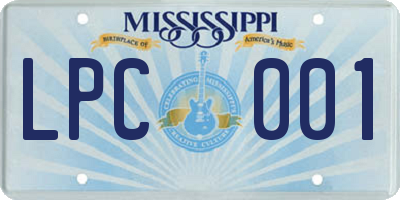 MS license plate LPC001