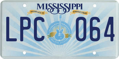 MS license plate LPC064