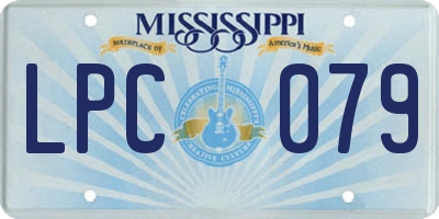 MS license plate LPC079