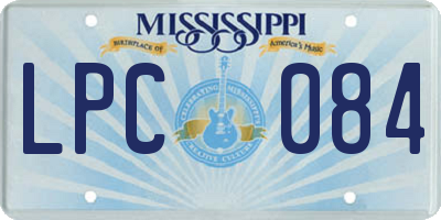 MS license plate LPC084