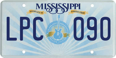 MS license plate LPC090