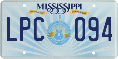 MS license plate LPC094