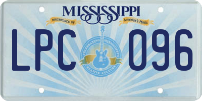 MS license plate LPC096