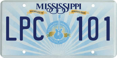 MS license plate LPC101
