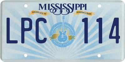 MS license plate LPC114