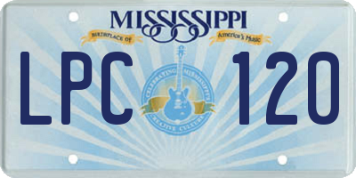 MS license plate LPC120
