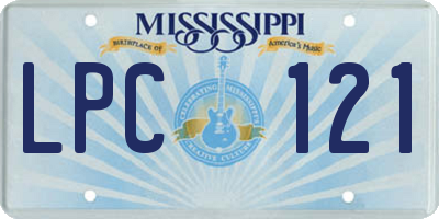 MS license plate LPC121