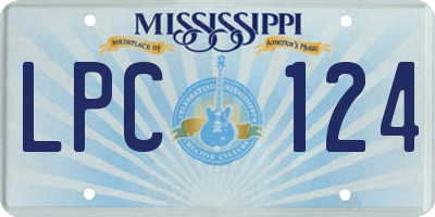 MS license plate LPC124